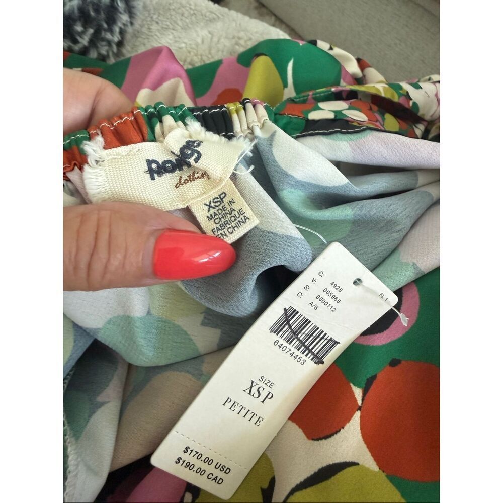 NWT Anthropologie Porridge Floral puff sleeve maxi dress size XS petite By Porri - Picture 7 of 7